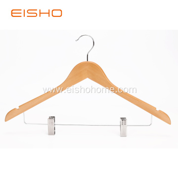 Wooden Suit Hangers With Clips EWH0051-P66